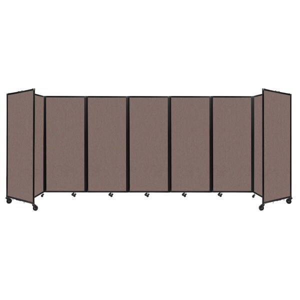 Versare Room Divider 360 Folding Portable Partition 19'6" x 6'10" Latte Fabric 1182713 - main